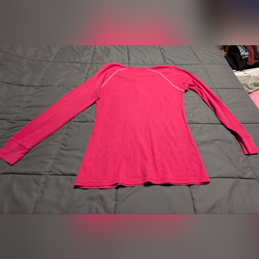 MAGELLAN OUTDOORS Women's Long Sleeve Henley Thermal Waffle Top Size XL - Picture 3 of 7